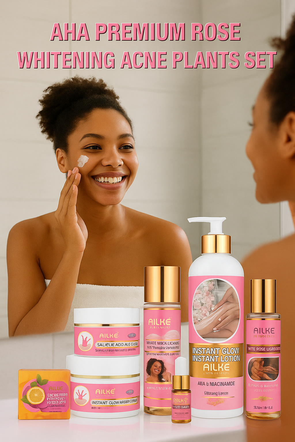 AILKE Ensemble de soins éclaircissants pour la peau