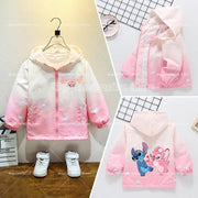 2025 New Stitch Jacket Spring Autumn Fashion Clothes Girls Baby Anime Cartoon Sweet Breathable Leisure Coats Kids Birthday Gift