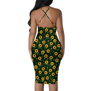 Summer Women's Sexy Sleeveless Spaghetti Strap Tank Dress Basic Tight Backless Bodycon Club Party Midi Dress