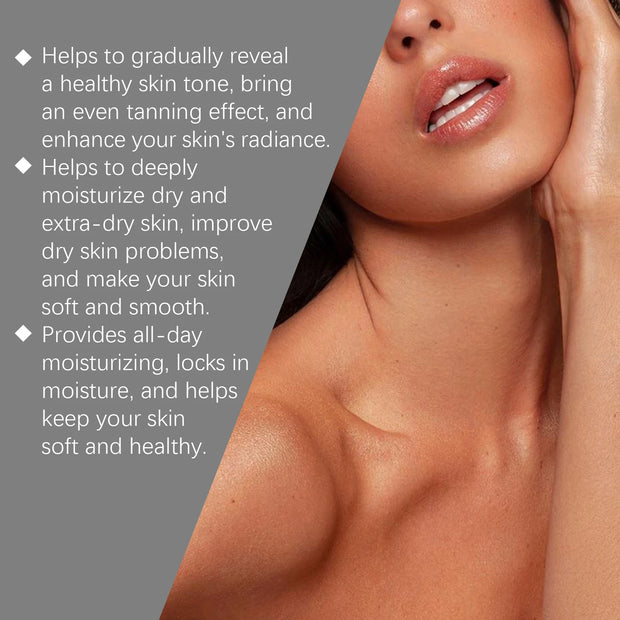 Lotion de bronzage Visage Corps Auto-bronzant Sans soleil Brunissement Sans Stries Faux Bronzage Rapide Bronzer Extérieur Soleil Intérieur Bronzage Crème Accélérateur