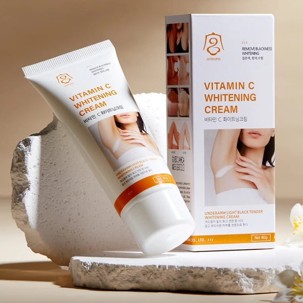 Vitamin C Body Whitening Cream Underarm Armpit Dark Skin Whitening Bleaching Cream Moisturizing Brighten Body Lotion For Women