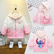2025 New Stitch Jacket Spring Autumn Fashion Clothes Girls Baby Anime Cartoon Sweet Breathable Leisure Coats Kids Birthday Gift