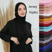 28Color Modal Cotton Jersey Hijab Scarf Ramadan Long Muslim Shawl Plain Solid Soft Turban Wraps For Women Headband