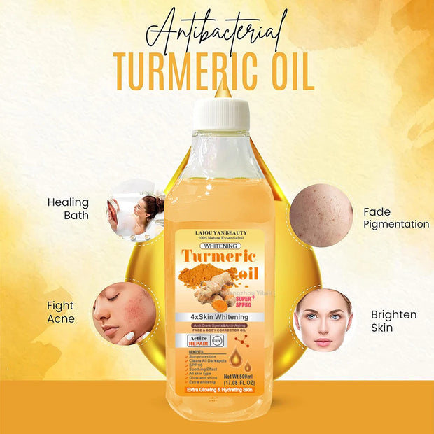 Huile de Curcuma Premium – Éclat, Anti-Rides & Peau Zéro Imperfections