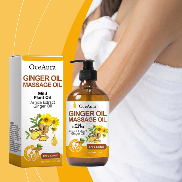 Ginger Essential Oil For Relaxing Body Massage Oil ﻿Relieve Muscle Fatigue Improve Rough Repair Damaged Skin Hydrating Essence