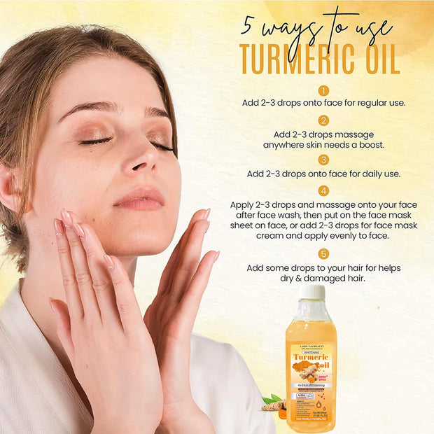 Huile de Curcuma Premium – Éclat, Anti-Rides & Peau Zéro Imperfections