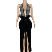 2025 Birthday Clothing High-end Sense Leak Back Split Fork Banquet Fish Tail Slim And Thin Temperament Sexy Performance Clothes