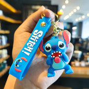 Disney Stitch Keychain 5-Pack - Cute Lilo & Stitch Keyrings, Durable Anime Keychains for Women Men Kids, Multi-Color Gift Set