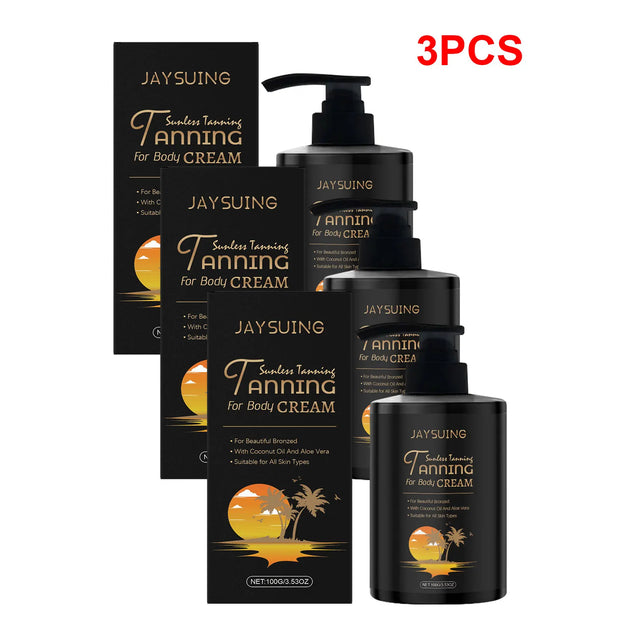 Lotion de bronzage Visage Corps Auto-bronzant Sans soleil Brunissement Sans Stries Faux Bronzage Rapide Bronzer Extérieur Soleil Intérieur Bronzage Crème Accélérateur