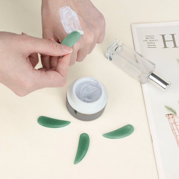 Cuillère de masque facial en jade Spatule de maquillage Soins de la peau