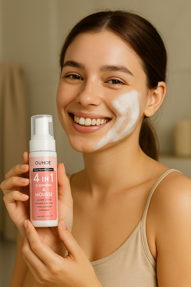 3.38fl.oz Mousse super nettoyante à l'acide salicylique, sérum pour le visage 4 en 1