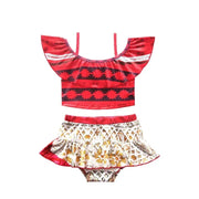 Summer Fairy Princess Moana Swimwear Girl Swimsuit Infant Baby Swimsuits Girls Beach Bikini Party Clothes Kids Bath Clothing Set