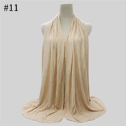 28Color Modal Cotton Jersey Hijab Scarf Ramadan Long Muslim Shawl Plain Solid Soft Turban Wraps For Women Headband