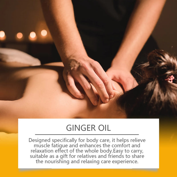 Ginger Essential Oil For Relaxing Body Massage Oil ﻿Relieve Muscle Fatigue Improve Rough Repair Damaged Skin Hydrating Essence