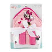 Disney Baby Minnie Mouse Hooded Towel with 5 Piece Washcloth Set - GS71710