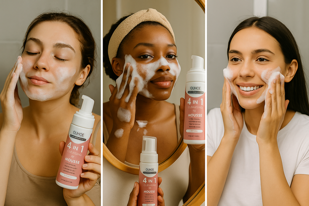 3.38fl.oz Mousse super nettoyante à l'acide salicylique, sérum pour le visage 4 en 1