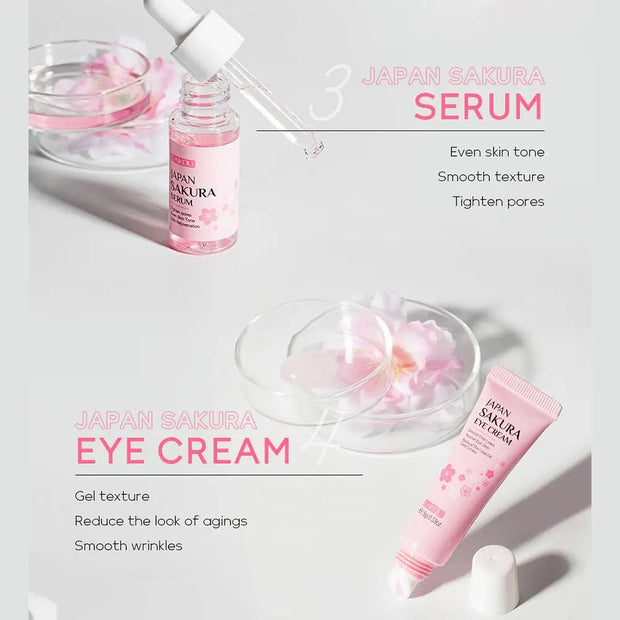 6pcs Sakura Ensemble de soins de la peau