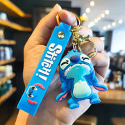 Disney Stitch Keychain 5-Pack - Cute Lilo & Stitch Keyrings, Durable Anime Keychains for Women Men Kids, Multi-Color Gift Set