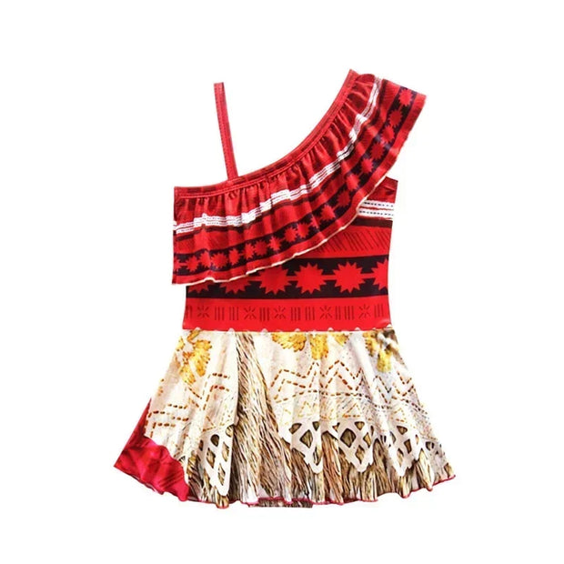 Summer Fairy Princess Moana Swimwear Girl Swimsuit Infant Baby Swimsuits Girls Beach Bikini Party Clothes Kids Bath Clothing Set