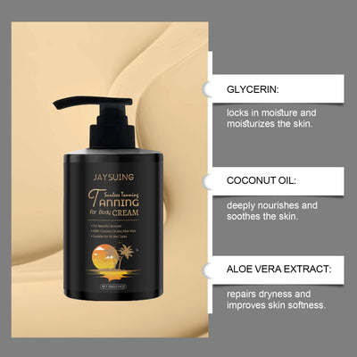 Lotion de bronzage Visage Corps Auto-bronzant Sans soleil Brunissement Sans Stries Faux Bronzage Rapide Bronzer Extérieur Soleil Intérieur Bronzage Crème Accélérateur