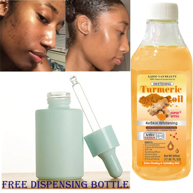 Huile de Curcuma Premium – Éclat, Anti-Rides & Peau Zéro Imperfections