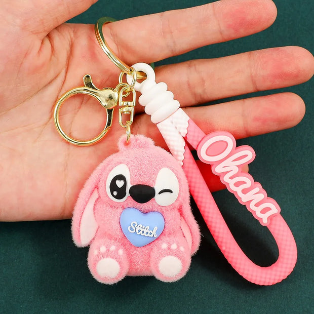 Disney Stitch Keychain 5-Pack - Cute Lilo & Stitch Keyrings, Durable Anime Keychains for Women Men Kids, Multi-Color Gift Set