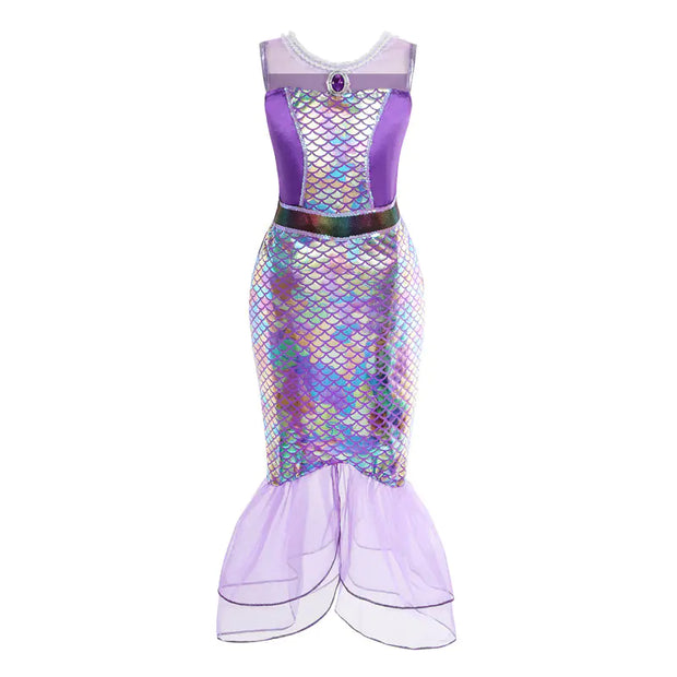 Children's Mermaid Princess Dress - Euro-American Style