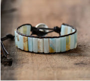 Woven Beaded Bracelet with Natural Stones