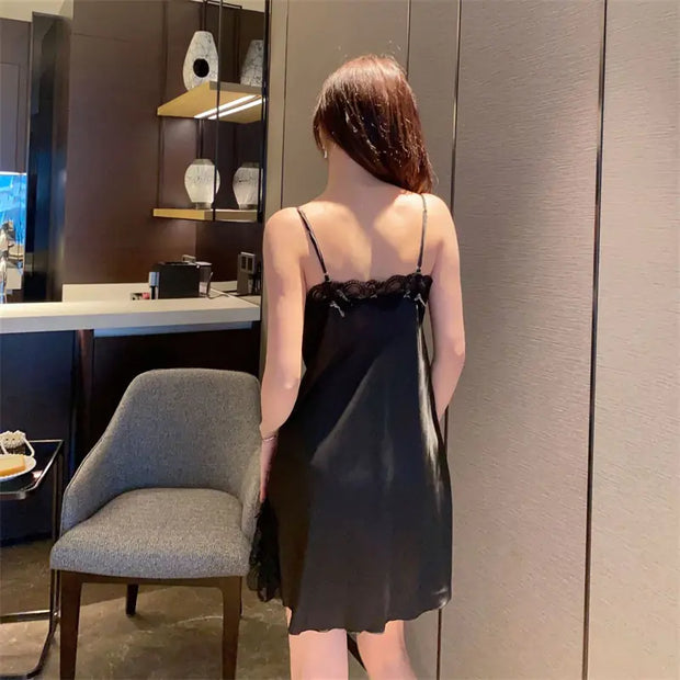 Jxgarb Women's Summer Ice-Silk Robe Gown Set (2PCS)