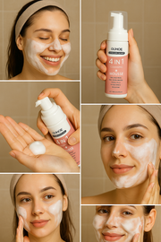 3.38fl.oz Mousse super nettoyante à l'acide salicylique, sérum pour le visage 4 en 1