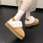 Women's Winter Thick Sole Fleece Slippers with Anti-Slip