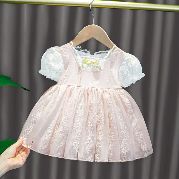 Korean Style Children's Summer Mesh Princess Dress