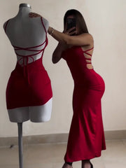 ✨ Robe Élegance Rubis – Sensuelle, Chic & Irrésistible