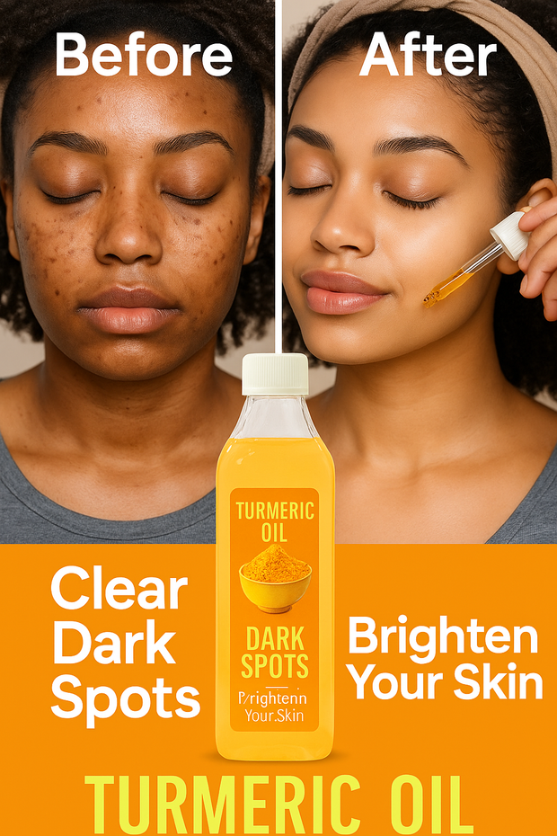 Huile de Curcuma Premium – Éclat, Anti-Rides & Peau Zéro Imperfections