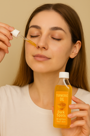 Huile de Curcuma Premium – Éclat, Anti-Rides & Peau Zéro Imperfections