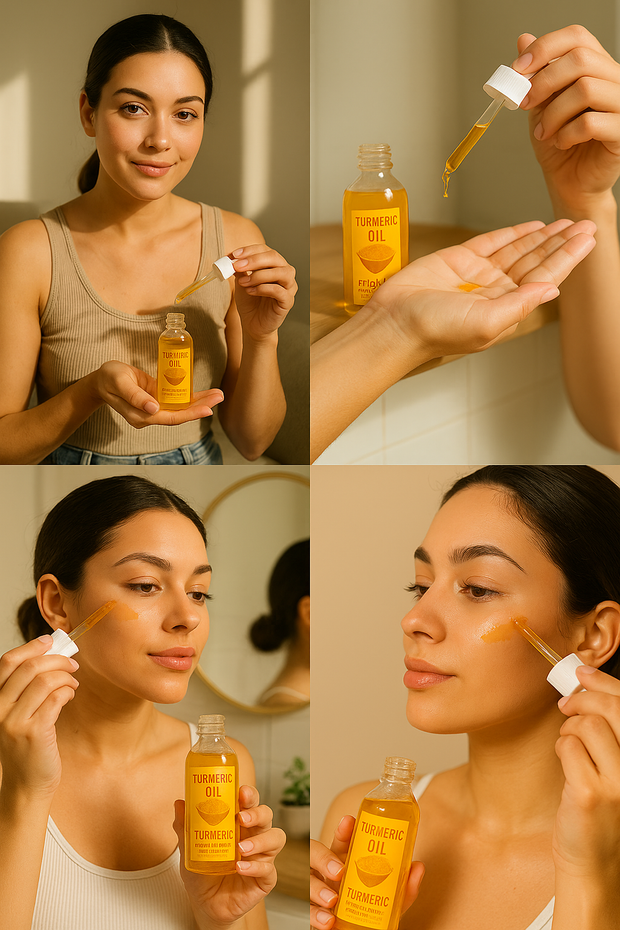 Huile de Curcuma Premium – Éclat, Anti-Rides & Peau Zéro Imperfections