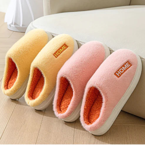 Thick-soled Cotton Slippers with Non-slip Warmth