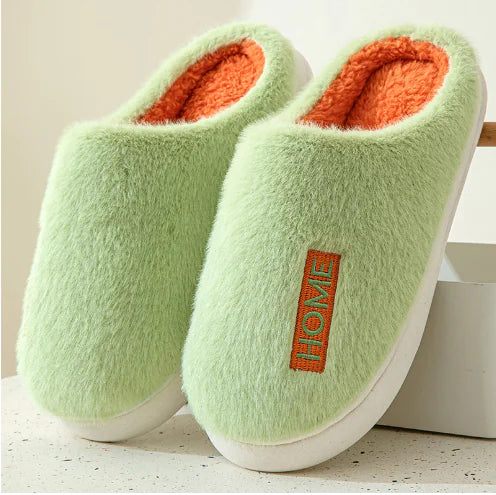 Thick-soled Cotton Slippers with Non-slip Warmth