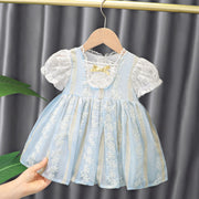 Korean Style Children's Summer Mesh Princess Dress
