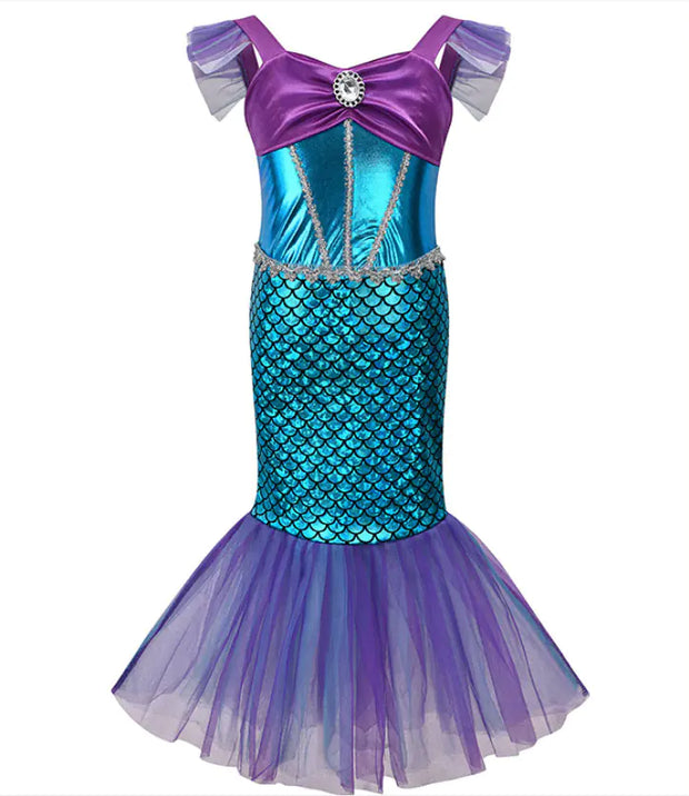 Children's Mermaid Princess Dress - Euro-American Style