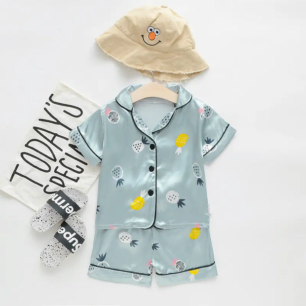 Children's Ice Silk Summer Pajamas