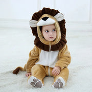 Cute Lion Jumpsuit for Baby Boys Girls Baby Lion Cub Costume Boys Infant Toddler Flannel Winter Pajamas Outfit Hoodie Romper