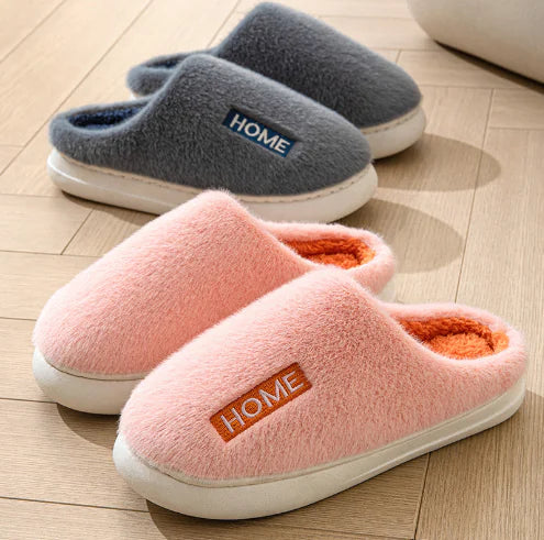 Thick-soled Cotton Slippers with Non-slip Warmth