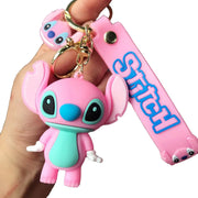 Disney Stitch Keychain 5-Pack - Cute Lilo & Stitch Keyrings, Durable Anime Keychains for Women Men Kids, Multi-Color Gift Set