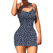 Women's Summer Floral Print A Line Short Cami Dress