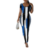 Womens Summer Casual Sexy Short Sleeve Bodycon Dress Basic Pencil Midi Club Dresses