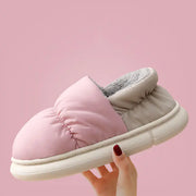 Warm Plush Cotton Women's Winter Slippers with Thick Sole