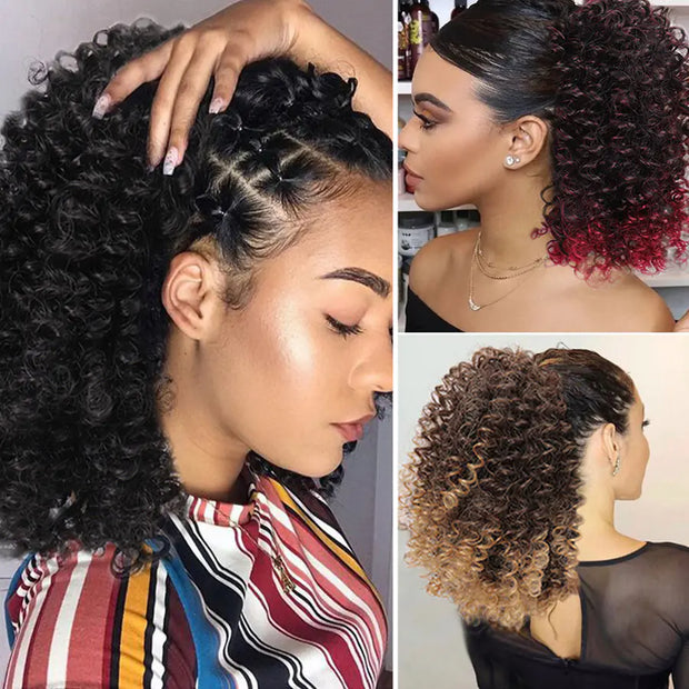 Small Curly Ponytail Chemical Fiber Mesh Wig Braid