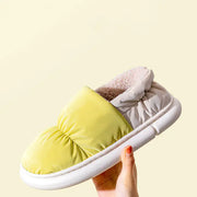 Warm Plush Cotton Women's Winter Slippers with Thick Sole